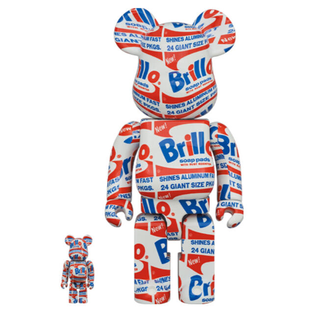 BE@RBRICK ANDY WARHOL"Brillo" 100%400%