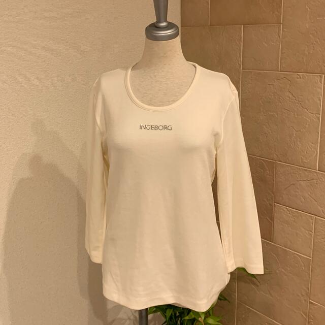 INGEBORG  七分袖　厚手白Ｔシャツ　未使用品