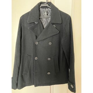 ピーコート　Pコート　メンズ　黒　L ショート　丈　中古　冬物　ビジネスも　冬服(ピーコート)