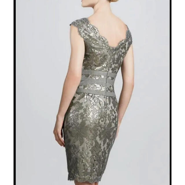 限定製作】 新品 TADASHI SHOJI ブルースパンコール サイズ2 T43