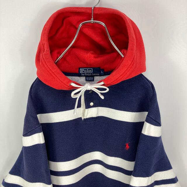 POLO RALPH LAUREN(ポロラルフローレン)のポロラルフローレン☆マルチカラー マリンカラー プルオーバー スウェットパーカー メンズのトップス(パーカー)の商品写真