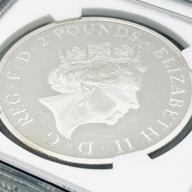 希少！グレイハウンド！ビースト！2021 イギリス 銀貨 NGC PF70UC エンタメ/ホビーの美術品/アンティーク(貨幣)の商品写真