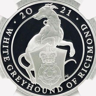 希少！グレイハウンド！ビースト！2021 イギリス 銀貨 NGC PF70UC(貨幣)