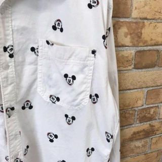 Disney - 【ディズニー】長袖 ボタンダウンシャツ ミッキー 総柄 ...