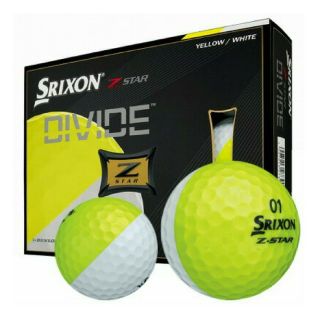 スリクソン(Srixon)のスリクソン ゴルフボール Z-STAR  DIVIDE ディバイド 白×黄 1ダ(その他)