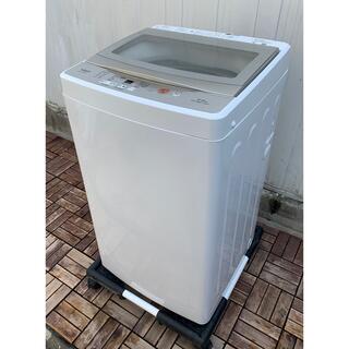 美品 AQUA 2018年製 1人暮用洗濯機 5kg 風乾燥機能(洗濯機)