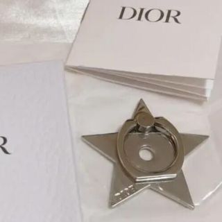 クリスチャンディオール(Christian Dior)のクリスチャンディオール　スマートフォンリング　星形　スターリング(Androidケース)