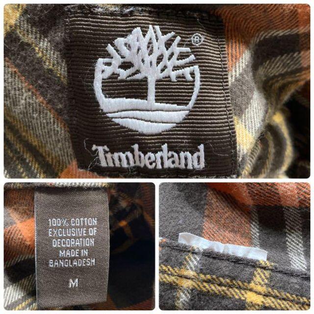 Timberland(ティンバーランド)のTimberland チェック柄 ネルシャツ メンズM 茶系 アメカジ 長袖 メンズのトップス(シャツ)の商品写真