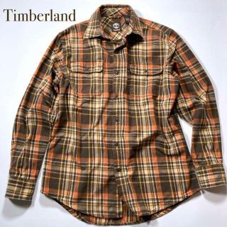 ティンバーランド(Timberland)のTimberland チェック柄 ネルシャツ メンズM 茶系 アメカジ 長袖(シャツ)