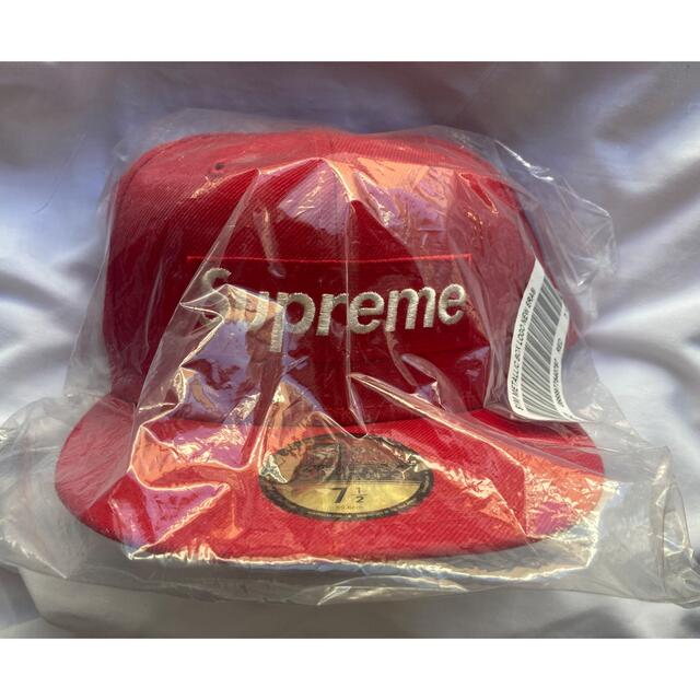 キャップ71/2)Supreme 1M Box Logo New Eraボックスロゴ赤