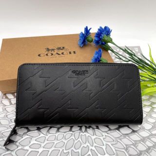 コーチ(COACH)の新品未使用⭐︎COACH コーチ 長財布 烏格子　ブラック　人気　定番(長財布)