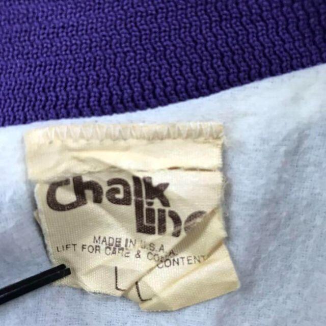 【ChalkLine】70s～ USA製 ナイロンスタジャン スナップボタン 紫 9