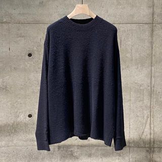 コモリ(COMOLI)の新品　COMOLI 21AW カシミヤクルーネック　ネイビー(ニット/セーター)