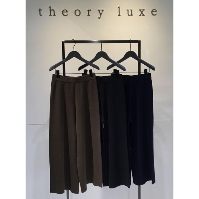 パンツTheory luxe 20ss ワイドクロップドパンツ