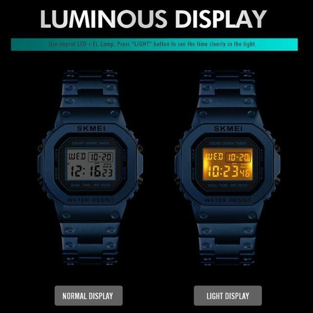 SKMEI 腕時計1456 メタルゴールド メンズの時計(腕時計(デジタル))の商品写真