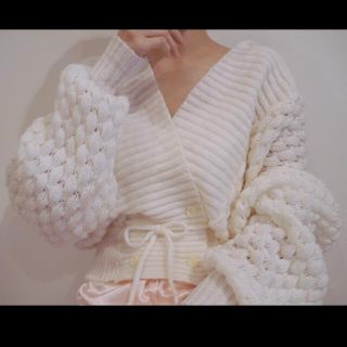 エディットフォールル(EDIT.FOR LULU)のvintage white cardigan (カーディガン)