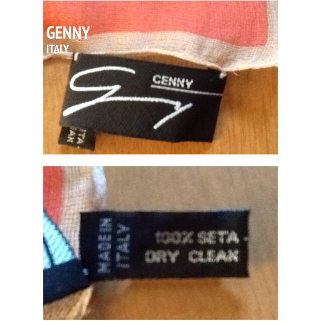 Genny(ジェニー)の【美品】GENNY ストール シルク100% ☆インポート品 レディースのファッション小物(ストール/パシュミナ)の商品写真
