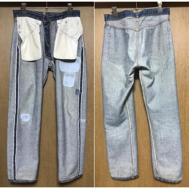 ダメージLevi's 501 66前期 W30 W31 青耳 希少｜検索 bigE 後期