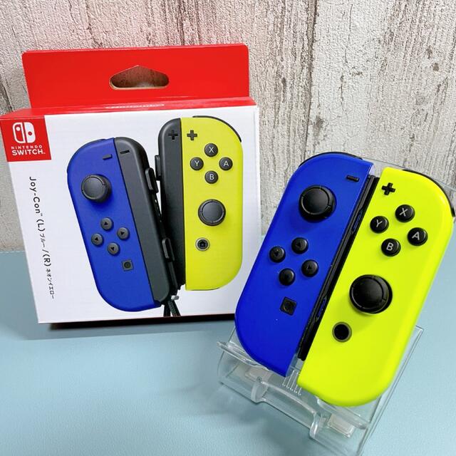 美品 人気カラー ブルー イエロー Switch 左右セット ジョイコン - その他