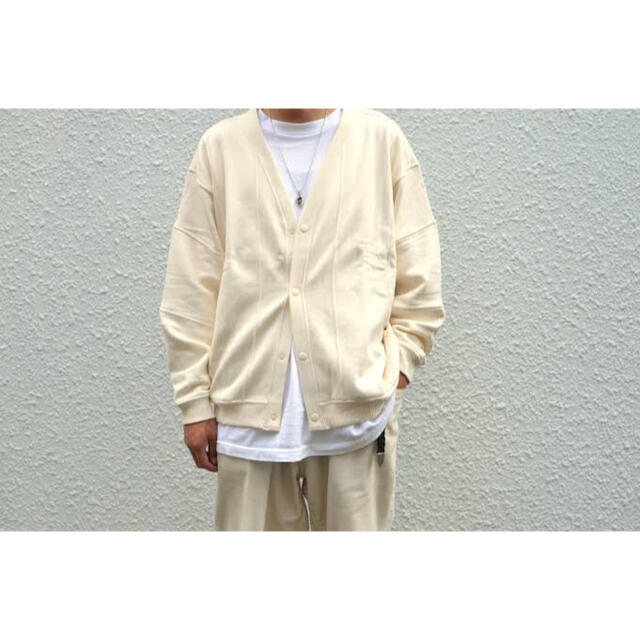 20aw M no roll sadwalk cardigan white