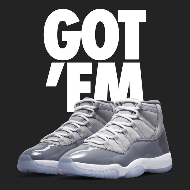 NIKE AIR JORDAN 11 cool grey 28cm