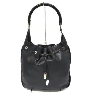 グッチ(GUCCI)のグッチ ショルダーバッグ バンブー 黒(ショルダーバッグ)