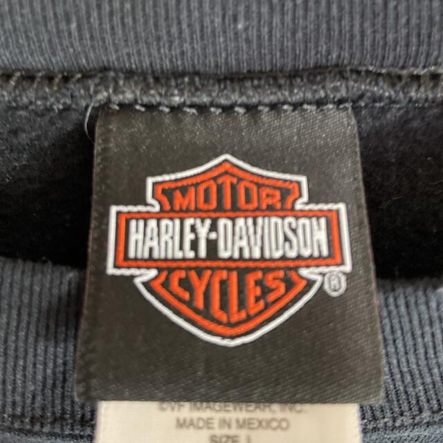 Harley Davidson(ハーレーダビッドソン)のハーレーダビッドソン★刺繍ロゴスウェット　黒　Lサイズ　メキシコ製 メンズのトップス(スウェット)の商品写真