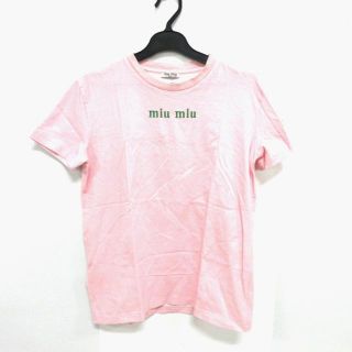 ミュウミュウ(miumiu)のミュウミュウ 半袖Tシャツ サイズXS ピンク(Tシャツ(半袖/袖なし))