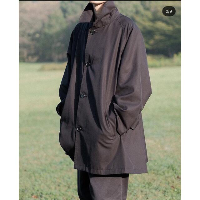 cotton gabardine oversized half coat