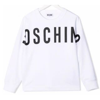 モスキーノ(MOSCHINO)のモスキーノ　薄手ロゴトレーナー　ホワイト　12(トレーナー/スウェット)