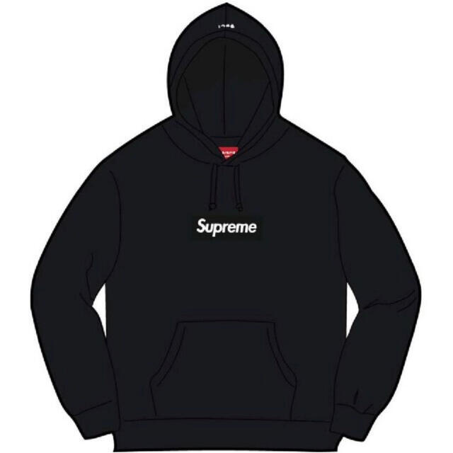 Supreme Box Logo Hooded Sweatshir XL 黒