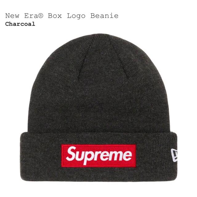 ニット帽/ビーニーNew Era Box Beanie チャコール シュプリーム Supreme