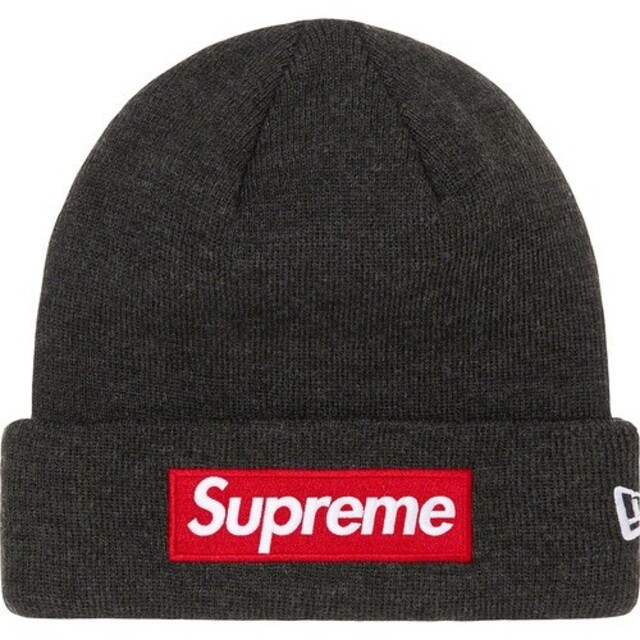 supreme box logo beanie charcoal