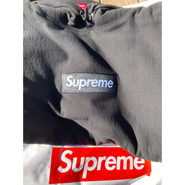 supreme box logo hooded パーカー ブラック 黒 XL