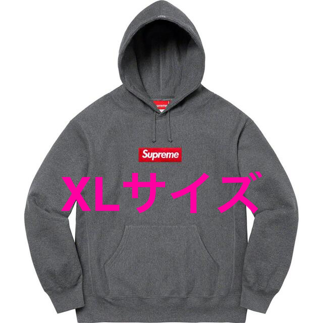 パーカー Supreme - Box Logo Hooded Sweatshirt charcoal XL