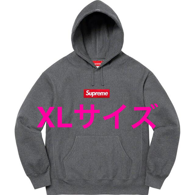 税込】 Supreme - Box Logo Hooded Sweatshirt charcoal XL パーカー ...