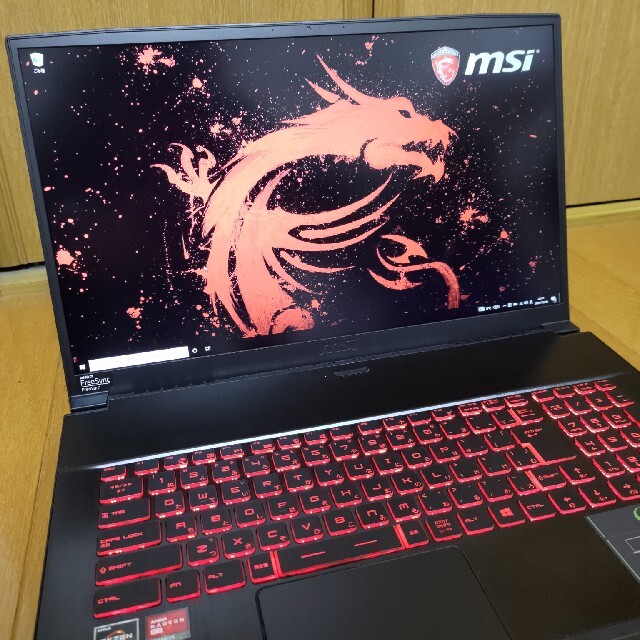 MSI ゲーミングノート Ryzen7 Radeon RX5500M スマホ/家電/カメラのPC/タブレット(ノートPC)の商品写真