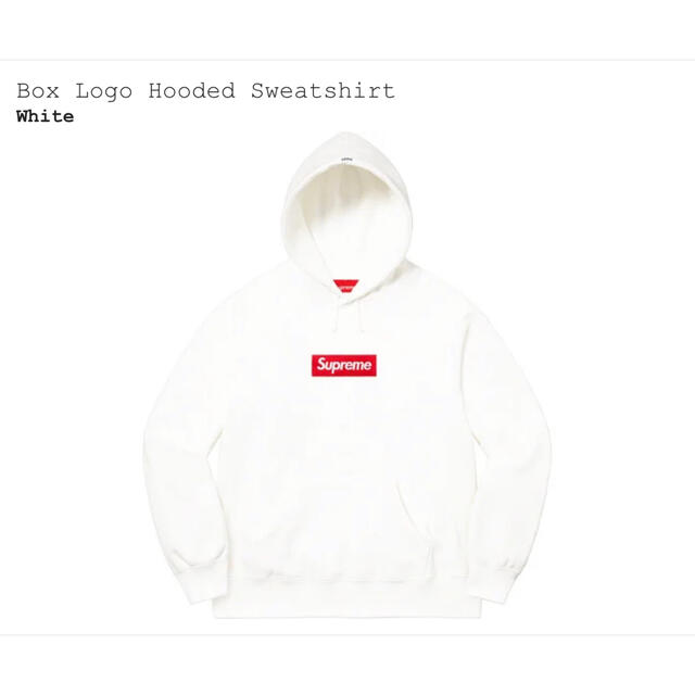 Supreme Box Logo Hooded Sweatshirt 白 Mメンズ