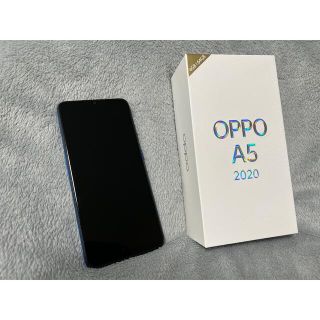 オッポ(OPPO)の新品同様OPPO A5 2020 ブルー　4GB/64GB 国内正規品 (スマートフォン本体)