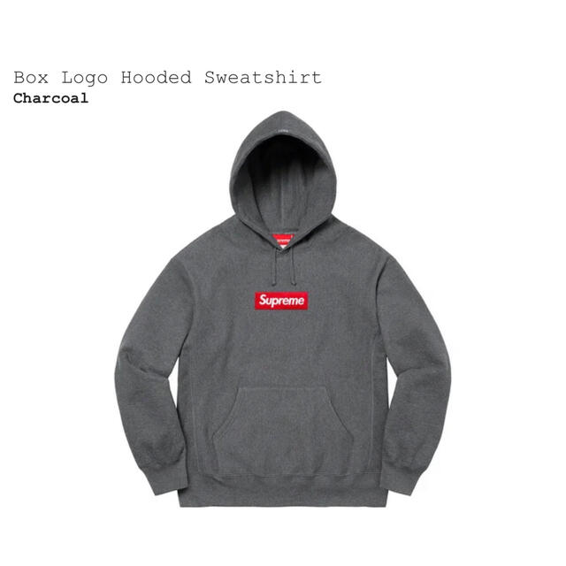 Box Logo Hooded Sweatshirt Charcoal