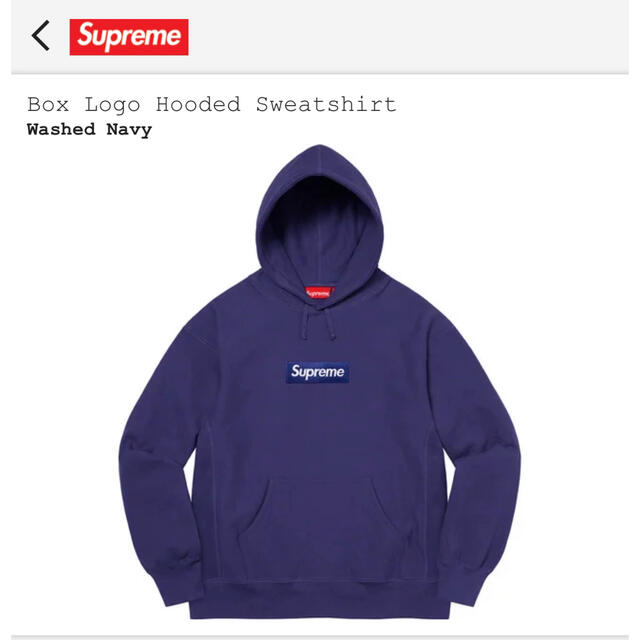 パーカーSupreme Box Logo Hooded Sweatshirt Navy