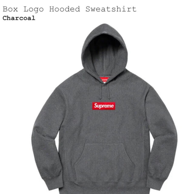 Box Logo Hooded Sweatshirt Charcoal S
