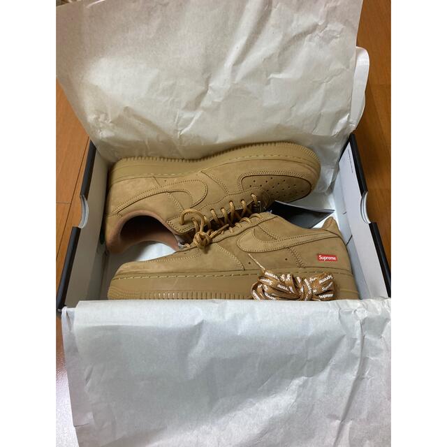 最終値下げ supreme air force1 nike wheat 27.5