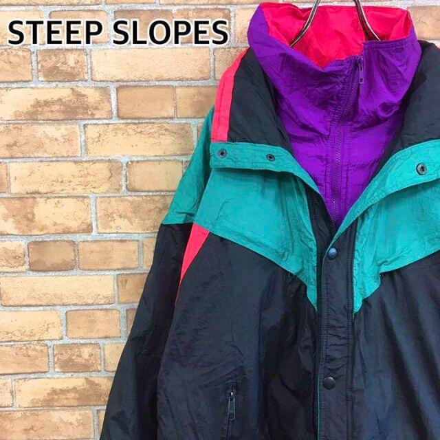 【STEEP SLOPES】中綿ナイロンジャケット マルチカラー ビッグサイズ