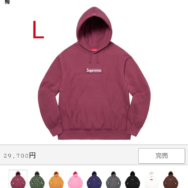 パーカー21FW Box Logo Hooded Sweatshirt