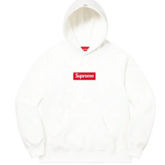 supremeSupreme Box Logo Hooded Sweatshirt 白