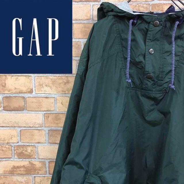 90s OLD GAP ギャップ ナイロン フード付き プルオーバー L