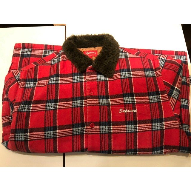 Supreme Faux Fur Collar Flannel Shirt - www.sorbillomenu.com