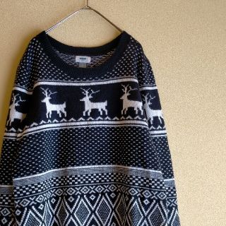 オールドネイビー(Old Navy)のOLD NAVY ノルディック柄 トナカイ セーター Xmas(ニット/セーター)