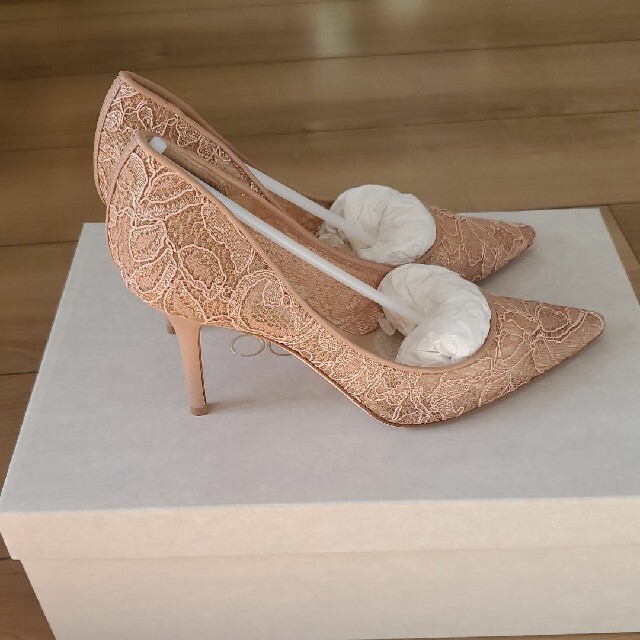 JIMMY CHOO(ジミーチュウ)のJIMMY CHOO　JIMMY CHOO　レースヒールパンプス レディースの靴/シューズ(ハイヒール/パンプス)の商品写真